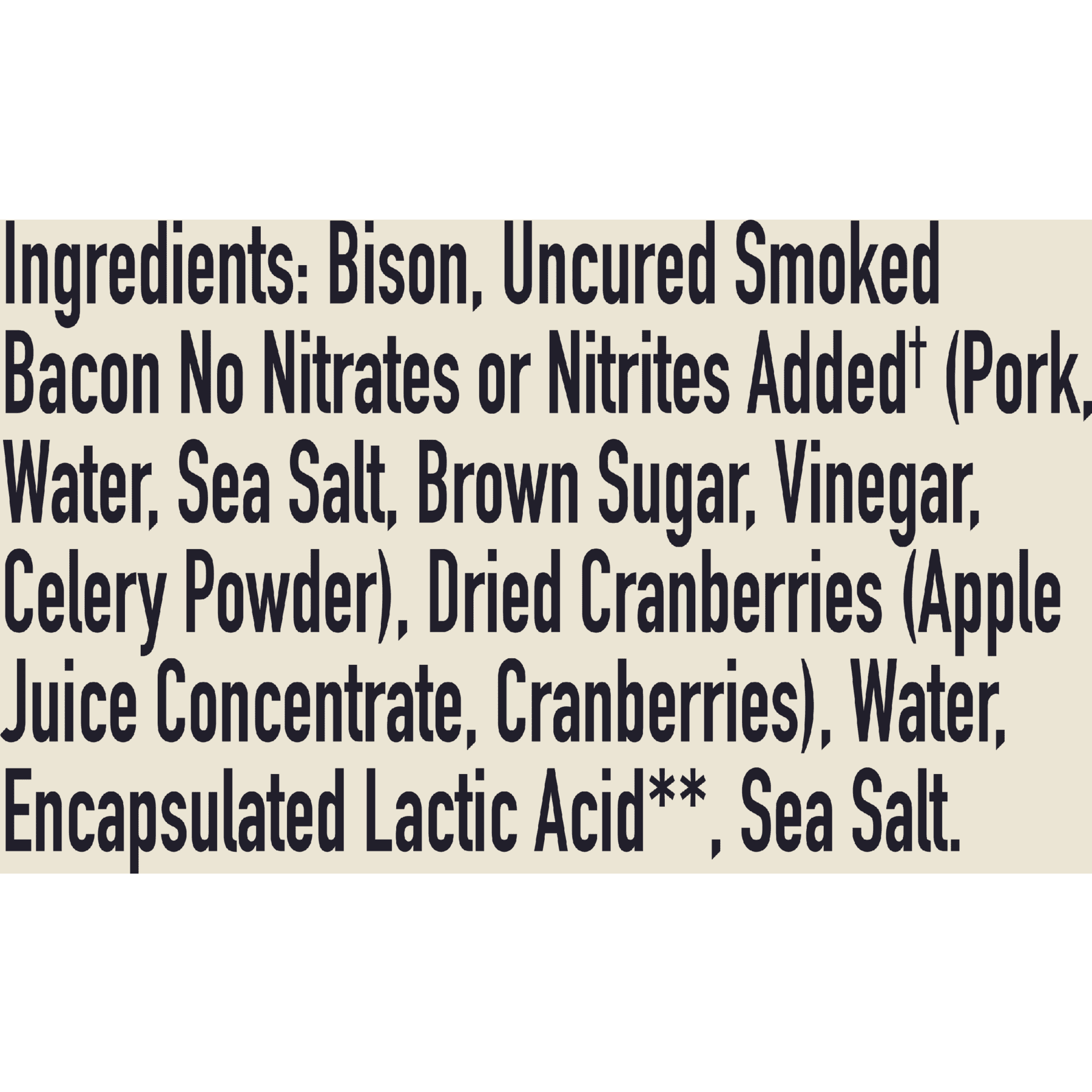 Epic - Bar - Bison - Uncured Bacon - Cranberry , 1.3 oz