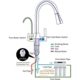 thumbnail image 2 of Kitchen Sink Faucet with Pull Down Sprayer 2 Handle 3 in 1 Water Filter Purifier Faucets Brushed Nickel 0195SN, 2 of 5