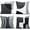 Sblack, variant on Set of 4 Black and White Throw Pillows for Couch Black Gray White Silver Decorative Pillow Covers Abstract Geometric Modern Pillowcases 30x30 inches for Bed Bedroom.