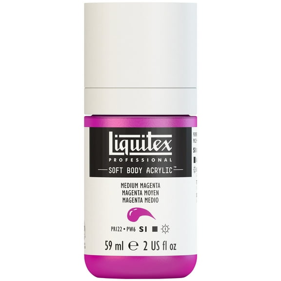Liquitex Professional Soft Body Acrylic Color, 2 oz., Medium Magenta