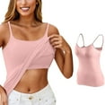 thumbnail image 2 of Womens Tank Tops with Built in Bras Stretchy Spaghetti Strap Fitted Padded Camisole Tops Basic Tanks Summer Outfits, 2 of 6