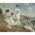 thumbnail image 2 of Benson, Frank Weston 17x15 Gold Ornate Wood Framed with Double Matting Museum Art Print Titled - Summer, 2 of 4