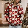 thumbnail image 7 of Rotm Christmas Zip Up Jackets Christmas Zipper Hoodies for Women Oversized Hoodie Long Sleeve Gingerbread Activewear Tops with Pockets White,5XL, 7 of 7