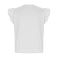 thumbnail image 5 of Plebaso Girls Summer T Shirts Ruffle Short Sleeve Twist-Front Shirts Casual Crewneck Summer Tee Tops, 5 of 7