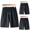 thumbnail image 2 of FRSASU Men Pants Summer Thin Fast-drying Beach Trousers Sports Short Pants Black XXXXXXXL, 2 of 9