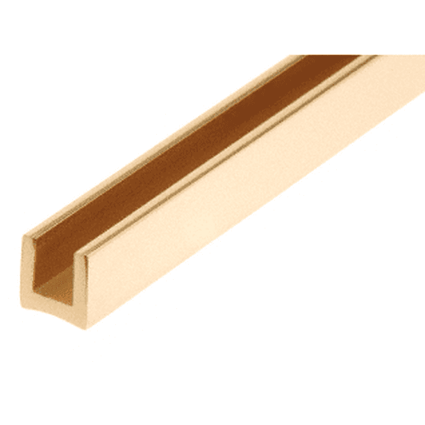 CRL SAC14BR98 Polished Brass 1/4" Radiused Back Brass UChannel 98