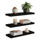 thumbnail image 1 of Repisas Flotantes Modernas Minimalistas | Set de 3 o 6 Piezas | Tamaños: 30x15, 50x15 y 80x20 cm | Decorativas Multiusos para Hogar y Oficina (Negro, 30 cm x 15 cm, 3), 1 of 5