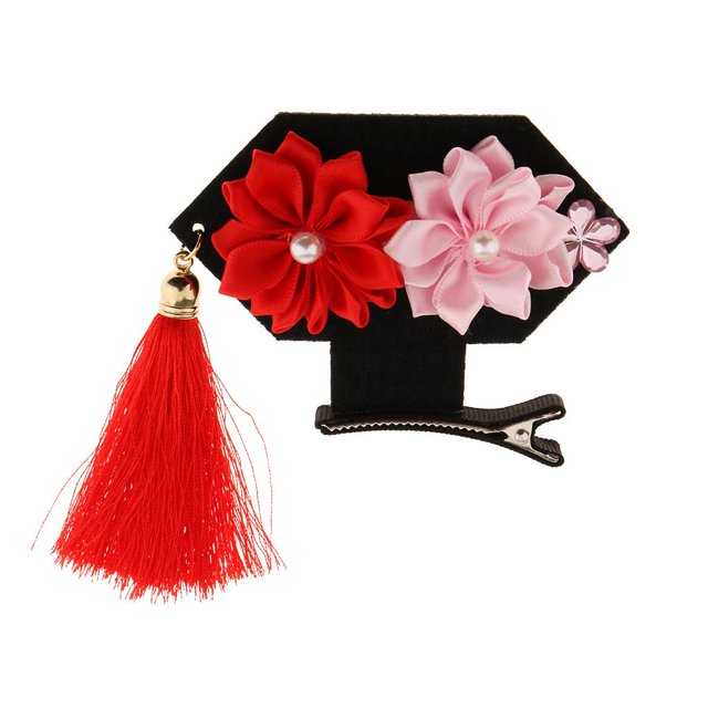6 Estilos Bebé Niña Princesa Borla Larga Flor de Encaje con de Imitación Pelo Pasador de Horquilla Accesorios para Baoblaze Pinza de pelo borla niños