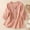 Orange, variant on 3/4 Sleeve Linen Tops for Women Vintage Embroidered Blouse Solid Color V Neck Lantern Sleeve Flowy Top