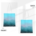thumbnail image 3 of YFYANG Reusable Cotton Canvas Tote Shopping Bag, Blue Watercolor Flowering Bush Washable Portable Grocery Bag for Daily Travel, 3 of 8