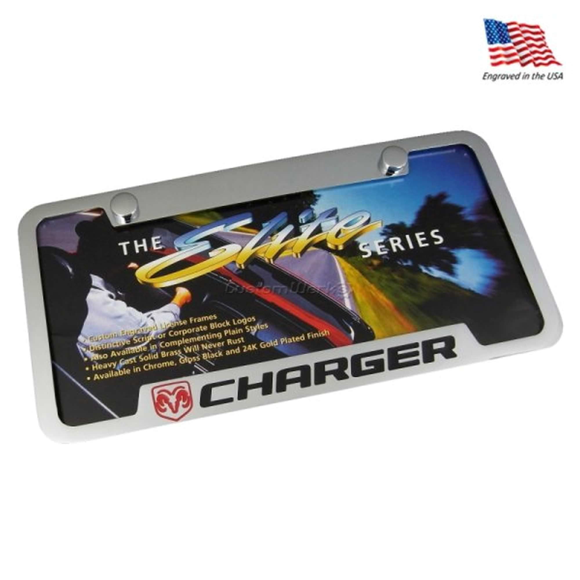 Dodge Charger License Plate Frame (Chrome)