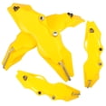 thumbnail image 4 of KAKOWELY 2 Sets Precision 3D Style Brake Caliper Covers Front and Rear Brake Calipers Yellow Wheel Hub Covers for Car Brake Calipers Protection,7.6X"X2.01"X1.57", 4 of 5