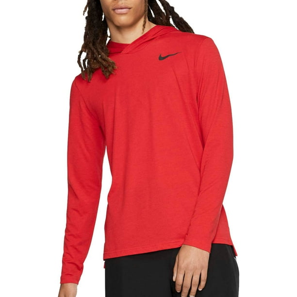 nike men's hyper dry hooded long sleeve shirt