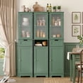thumbnail image 6 of Homfa Narrow Kitchen Pantry Storage Cabinet, 67" Slim Pantry Cabinet with Drawer and Door, Space-Saving Freestanding Storage Cabinet for Small Place, Green, 6 of 7