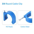 thumbnail image 4 of Unique Bargains 23mm Dia PVC Blue Round Cable Clips with Steel Nail 24 Pack, 4 of 5
