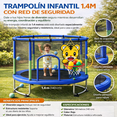 thumbnail image 2 of Trampolín Infantil Reforzado 1.4m Con Red Seguridad Niños Con Canasta, 2 of 2