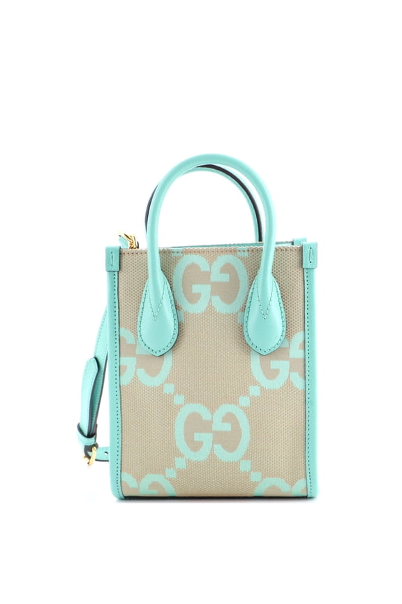 Pre-Owned Vertical Tote Jumbo GG Canvas Mini By Rebag