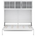 thumbnail image 4 of BEBPILOO Queen Size Murphy Bed Wall Bed with Top Cabinets,White, 4 of 13