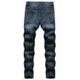 thumbnail image 3 of IROINNID Jean Pants For Men Medium Wash Ripped Trendy Slim Jeans Rigid Waist Skinny Full-Length Print Jean Pants, 3 of 8
