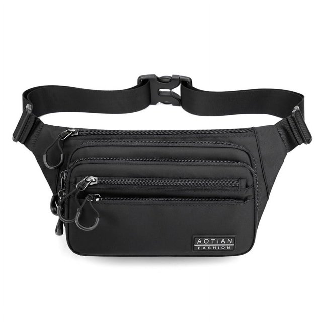 Riñonera impermeable ligera multicapa sencilla para hombre, billetera de gran capacidad para caja registradora, bolsa de tela Oxford, bolsa para teléfono móvil, bolsa para el pecho
