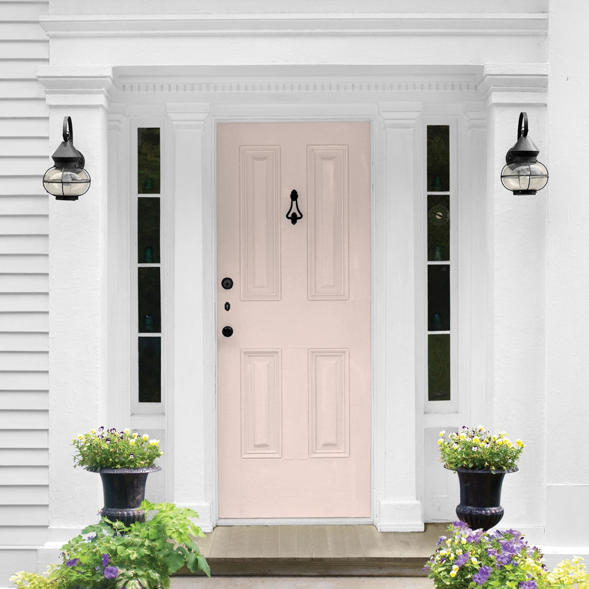 Glidden One Coat Coral Cream / Orange Semi-Gloss Exterior Paint with Primer, 5 Gallon
