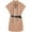 Brown, variant on Children Boys And Girls Tunic Vintage Shirts Lace Up Shirt Blouse Tops Tunic Blouse Without Belt Black Kids Homewear 4 Years-5 Years