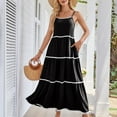 thumbnail image 4 of cfhntfmh Long Dresses for Women Summer Sleeveless Tiered Cami Dress Spaghetti Strap Flowy Beach Sundresses, 4 of 7
