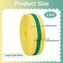 Yellow Green Taekwondo Belt Hapkido Martial Arts Belt Judo Karate TKD Aikido Uniform Ranking Belt Long Soft Universal Fit Belts Jiu Jitsu for Performance Sports Training Equipment 9.18ft