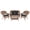 Black, variant on Jeco 4pc White Wicker Conversation Set - Orange Cushions