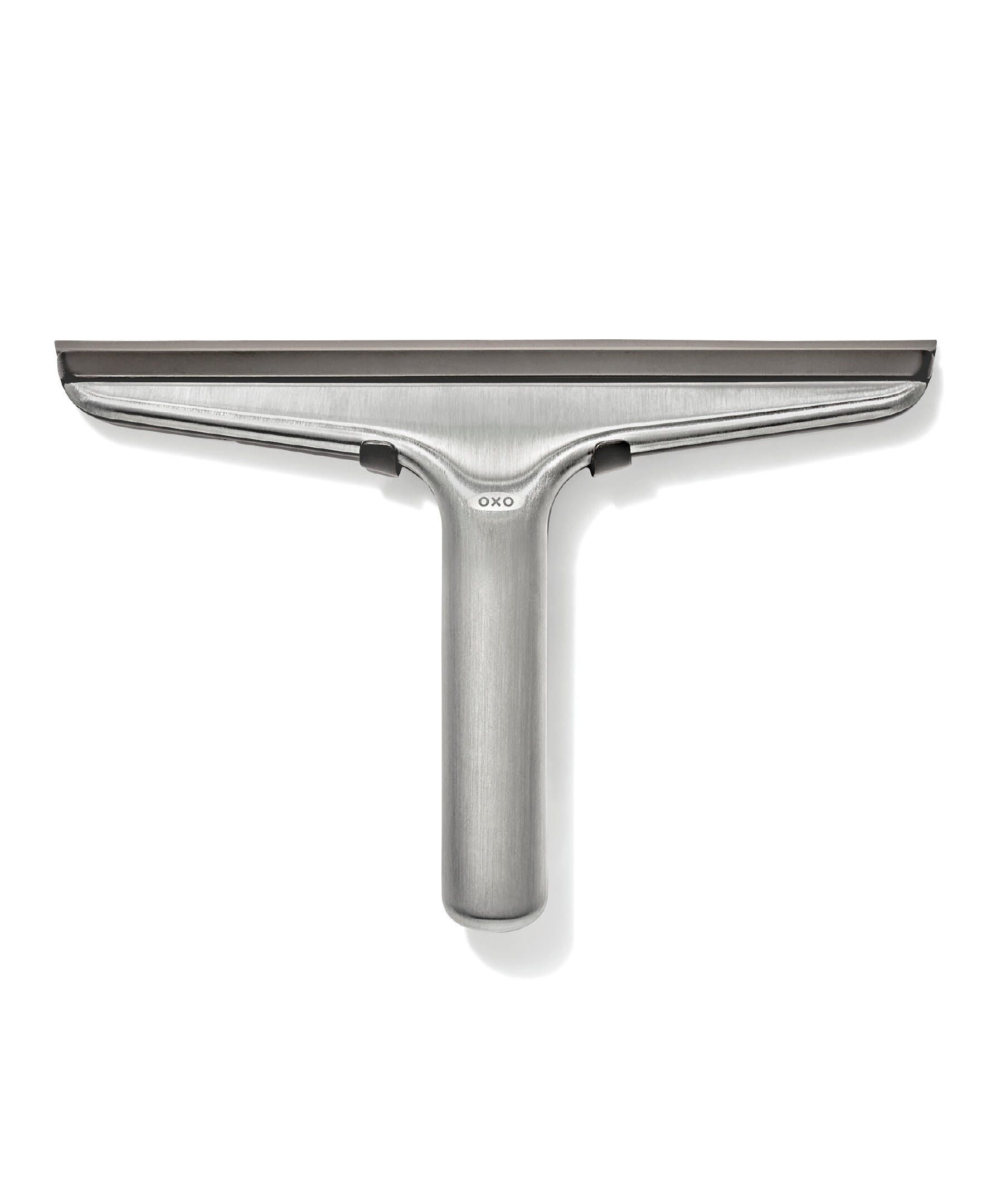OXO Stainless Steel Shower Squeegee, Streak-Free Glass Door, Mirror & Tile Cleaner
