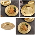 thumbnail image 2 of Shisuyan Assiette de Cuisine en Acier Inoxydable Dorée 1 Ensemble 7.07 X 7.07 X 0.67 Po, 2 of 8