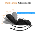 Mjkone Rocking Chair with Adjustable Back, Oversized Rocker Chairs with ...