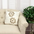 thumbnail image 3 of Parkland Collection Periwinkle 18x18" Floral Fabric Throw Pillow in Beige/Copper, 3 of 7