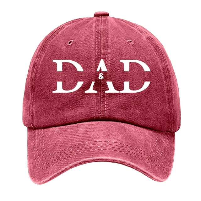 WEIYLL Casquettes de Baseball pour Hommes Papa avec Noms des Enfants Chapeaux de Plage Rouges Taille Unique