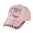 thumbnail image 3 of JUjie Pink Ribbon Cancer Hats for Women, Cancer Awareness Cap, Bling Cancer Survivor Gifts for Woman Pink One Size, 3 of 6