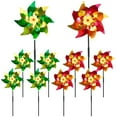 thumbnail image 1 of 10pcs 24CM High Reflective Bird Scarer Windmill Bird Repellent Colorful Bird Deterrent Windmill Reflection Color Spinner Scenic Decoration for Garden Orchard Farm, 1 of 8