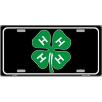 4-H Metal Novelty License Plate Car Front Tag - Aluminum ( 12 inch x 6 inch )
