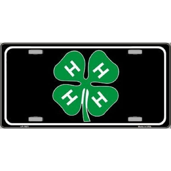 4-H Metal Novelty License Plate Car Front Tag - Aluminum ( 12 inch x 6 inch )