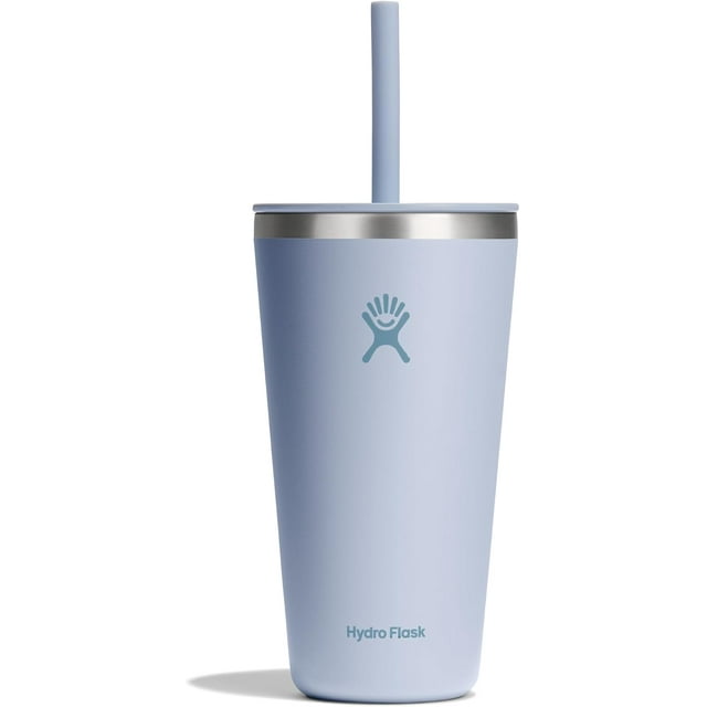 Hydro Flask Gobelet en Acier Inoxydable Tout Autour 28 Oz avec Paille Flexible Résistante aux Fuites et Couvercle à Pression, Surf