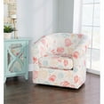 thumbnail image 2 of Pemberly Row 18.75'' Coastal Fabric Upholstered Swivel Club Chair in Off White, 2 of 9