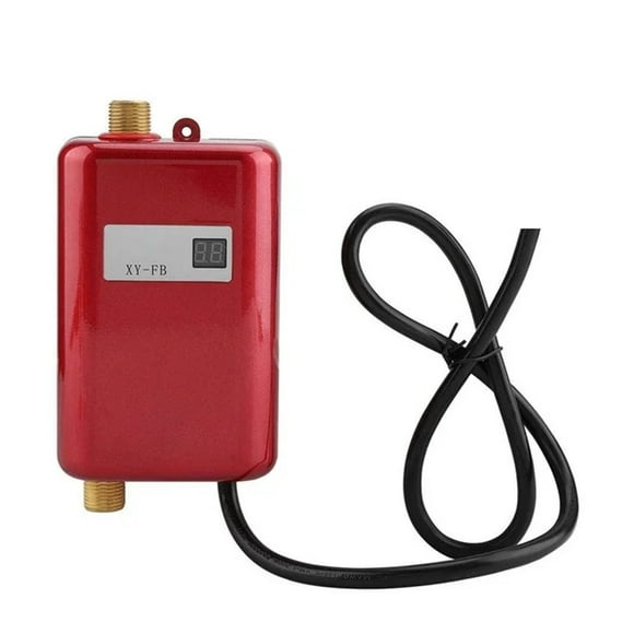 3800W Tankless Electric Water Heater Bathroom Kitchen Instant Water Heater Temperature Display Heating Shower Universal