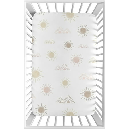UPC: 0846480083481 | Desert Sun and Mountain Fitted Mini Crib Sheet by Sweet Jojo Designs
