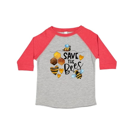 

Inktastic Save the Bees Cute Bees and Hearts Gift Toddler Boy or Toddler Girl T-Shirt