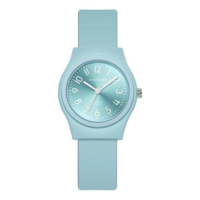 Student Watch Digital Candy Color Fashion Casual Silicone Quartz Ladies Wat F1B6