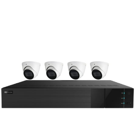 TitaniumKit445-1TB 4CH 4K  DVR with 4 x 5MP TVI/CVI/CVBS/AHD IR Outdoor Turret Cameras & 1TB HDD