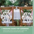thumbnail image 2 of HEMOTON Mr and Mrs Wedding Chair Signs in Silver PU for Decoration Perfect for Ceremony and Photo Booth 2pcs, 2 of 8