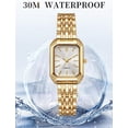 thumbnail image 5 of Watches for Women Wrist Watches Steel Strap Womens Watch Casual Fashion Simple Square Quartz Wristwatch, 5 of 6