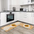 thumbnail image 3 of Honey 2 Pieces Kitchen Rug Set Non-Slip Backing Mat Throw for Kitchen Doormat Runner, Anti Fatigue Mats for Kitchen Floor Home Office, Watercolor Honeycomb Bee Design, 3 of 5