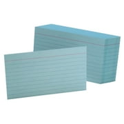 Office Depot Brand Ruled Index Cards, 3" x 5", Blue, Pack Of 100