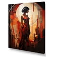 thumbnail image 2 of Designart "Allure in Red Glamorous Woman Portrait V" Fashion Canvas Wall Art - Glam Black Woman Bedroom Canvas Wall Art, 2 of 6